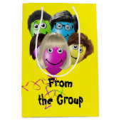 人おもしろい々誕生日風船 ミディアムペーパーバッグ (正面)