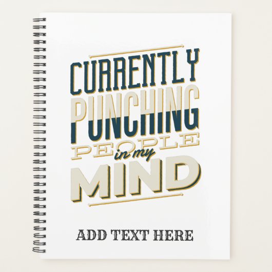 人おもしろいを心に打ち明ける皮肉なユーモア プランナー手帳 (正面)