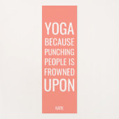 人おもしろいを打ち抜くことの引用文ヨガマット ヨガマット (正面)