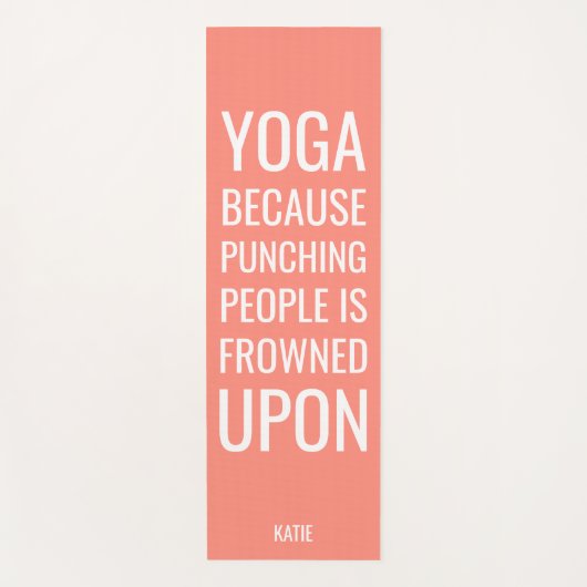 人おもしろいを打ち抜くことの引用文ヨガマット ヨガマット (正面)