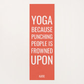 人おもしろいを打ち抜くことの引用文ヨガマット ヨガマット (裏面)