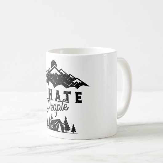 人おもしろい嫌いのアンチソーシャルキャンプ コーヒーマグカップ (正面右)