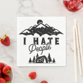 人おもしろい嫌いのアンチソーシャルキャンプ スタンダードランチョンナプキン (インサイチュ)