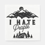 人おもしろい嫌いのアンチソーシャルキャンプ スタンダードランチョンナプキン (正面)