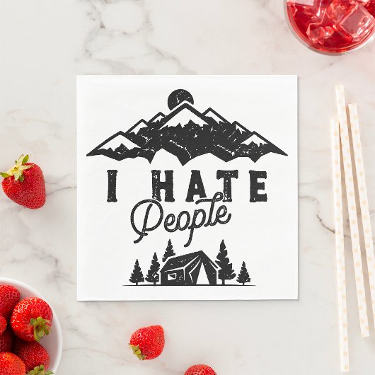 人おもしろい嫌いのアンチソーシャルキャンプ スタンダードランチョンナプキン