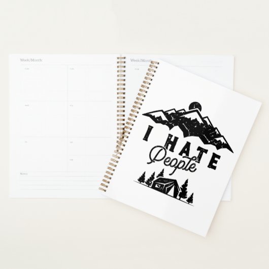 人おもしろい嫌いのアンチソーシャルキャンプ プランナー手帳 (ディスプレー)