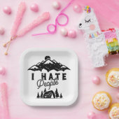 人おもしろい嫌いのアンチソーシャルキャンプ ペーパープレート (パーティー)