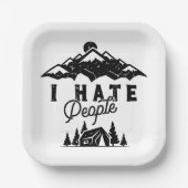 人おもしろい嫌いのアンチソーシャルキャンプ ペーパープレート (正面)