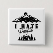 人おもしろい嫌いのアンチソーシャルキャンプ 缶バッジ (正面)