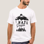 人おもしろい嫌いのアンチソーシャルキャンプ Tシャツ (正面)