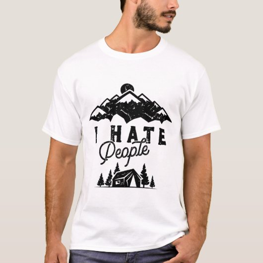 人おもしろい嫌いのアンチソーシャルキャンプ Tシャツ (正面)