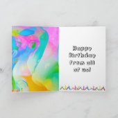 人おもしろい生誕祭パーティー風船 カード (内部)