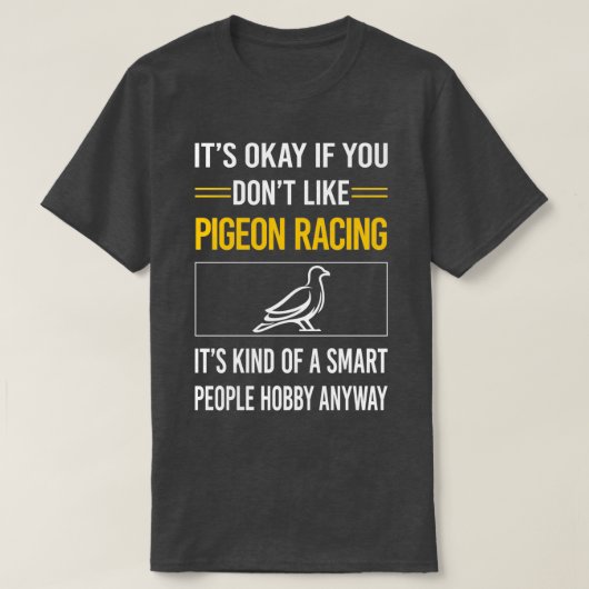 人おもしろい頭が切れる々Pigion Racing Tシャツ (デザイン正面)