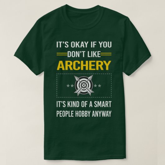 人おもしろい頭が切れる弓矢の弓 Tシャツ (デザイン正面)