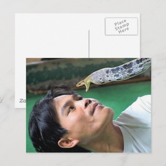 人およびヘビ ポストカード (正面/裏面)