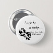 人および人形の広告宣伝Pin 缶バッジ (正面&裏面)