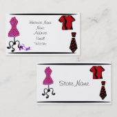 人および女性のファッション衣類の名刺 名刺 (正面/裏面)