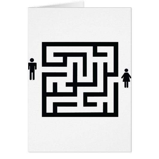 人および女性の迷路アイコン (正面)