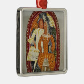 人および女性、c.1660を描写するマルチパン箱 メタルオーナメント (右)