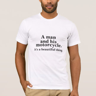 人および彼のオートバイ美しい事 Tシャツ