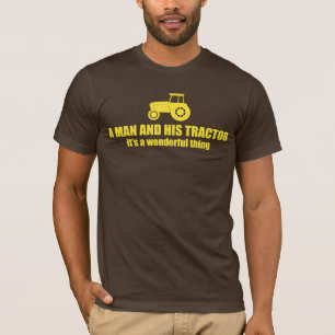 人および彼のトラクターのそれはすばらしい事です Tシャツ