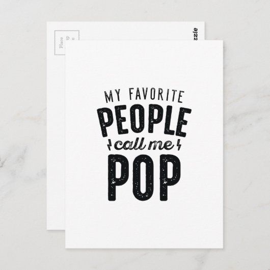 人お気に入りの々が私を呼ぶポップ・アートの ポストカード (正面/裏面)