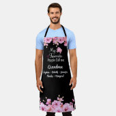 人お気に入りの々はおばあちゃんと呼ばれる |グランドキッズ名 エプロン (着用した状態)