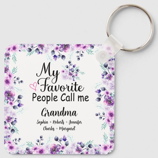 人お気に入りの々はおばあちゃんと呼ばれる |グランドキッズ名 キーホルダー (裏面)