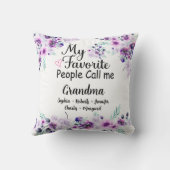 人お気に入りの々はおばあちゃんと呼ばれる |グランドキッズ名 クッション (裏面)