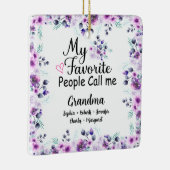 人お気に入りの々はおばあちゃんと呼ばれる |グランドキッズ名 セラミックオーナメント (右)