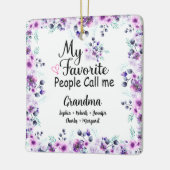 人お気に入りの々はおばあちゃんと呼ばれる |グランドキッズ名 セラミックオーナメント (左)