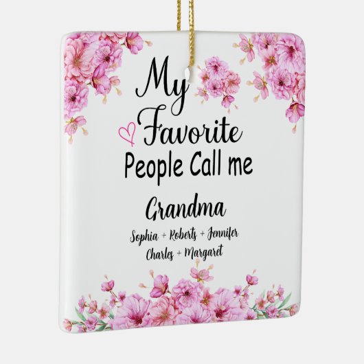 人お気に入りの々はおばあちゃんと呼ばれる |グランドキッズ名 セラミックオーナメント (右)