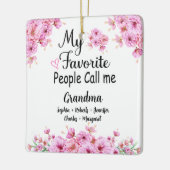 人お気に入りの々はおばあちゃんと呼ばれる |グランドキッズ名 セラミックオーナメント (左)
