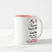 人お気に入りの々はおばあちゃんと呼ばれる |グランドキッズ名 ツートーンマグカップ (正面右)