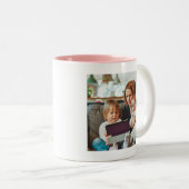 人お気に入りの々はおばあちゃんと呼ばれる |名前と写真 ツートーンマグカップ (正面右)