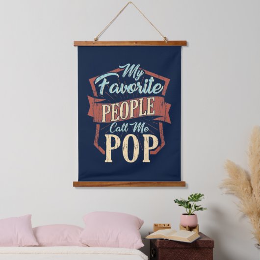 人お気に入りの々は僕を父ポップ・アートの日と呼ぶ 吊り下げ型タペストリー (寝室)