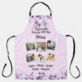 人お気に入りの々は私をナナと呼ぶ孫の名前の写真 エプロン (正面)