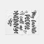 人お気に入りの々は私をナニー母の日と呼ぶ フリースブランケット (正面(横))