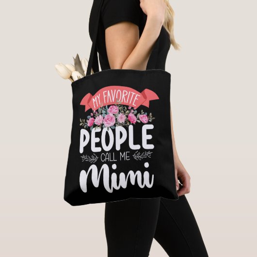 人お気に入りの々は私をミミ母の日と呼ぶ トートバッグ (クローズアップ)