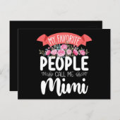 人お気に入りの々は私をミミ母の日と呼ぶ ポストカード (正面/裏面)