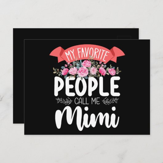 人お気に入りの々は私をミミ母の日と呼ぶ ポストカード (正面/裏面)