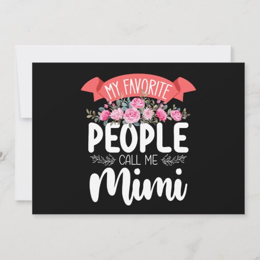 人お気に入りの々は私をミミ母の日と呼ぶ 招待状 (正面)