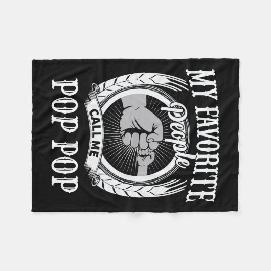 人お気に入りの々は私を祖父と呼びポップ・アートのポップ・アートのる フリースブランケット (正面(横))