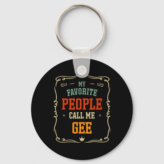 人お気に入りの々は私をGee Father's Dayと呼ぶ キーホルダー (正面)