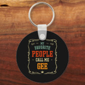 人お気に入りの々は私をGee Father's Dayと呼ぶ キーホルダー (正面)