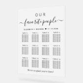 人お気に入りの12テーブル曇り結婚の席 アクリルサイン (傾斜)