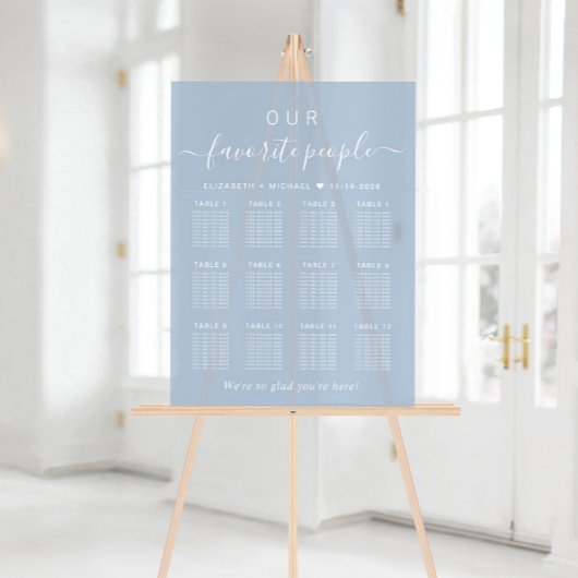 人お気に入りの12テーブル結婚の座席の曇り アクリルサイン