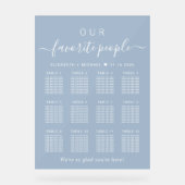 人お気に入りの12テーブル結婚の座席の曇り アクリルサイン (正面)