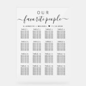 人お気に入りの16テーブル曇り結婚の席 アクリルサイン (正面)