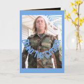 人からのグリーティングカー男らしド カード (黄色い花)